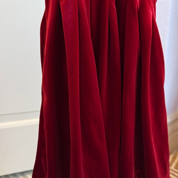 GB Girls Vibrant Red Velvet Top - Picture 4 of 6